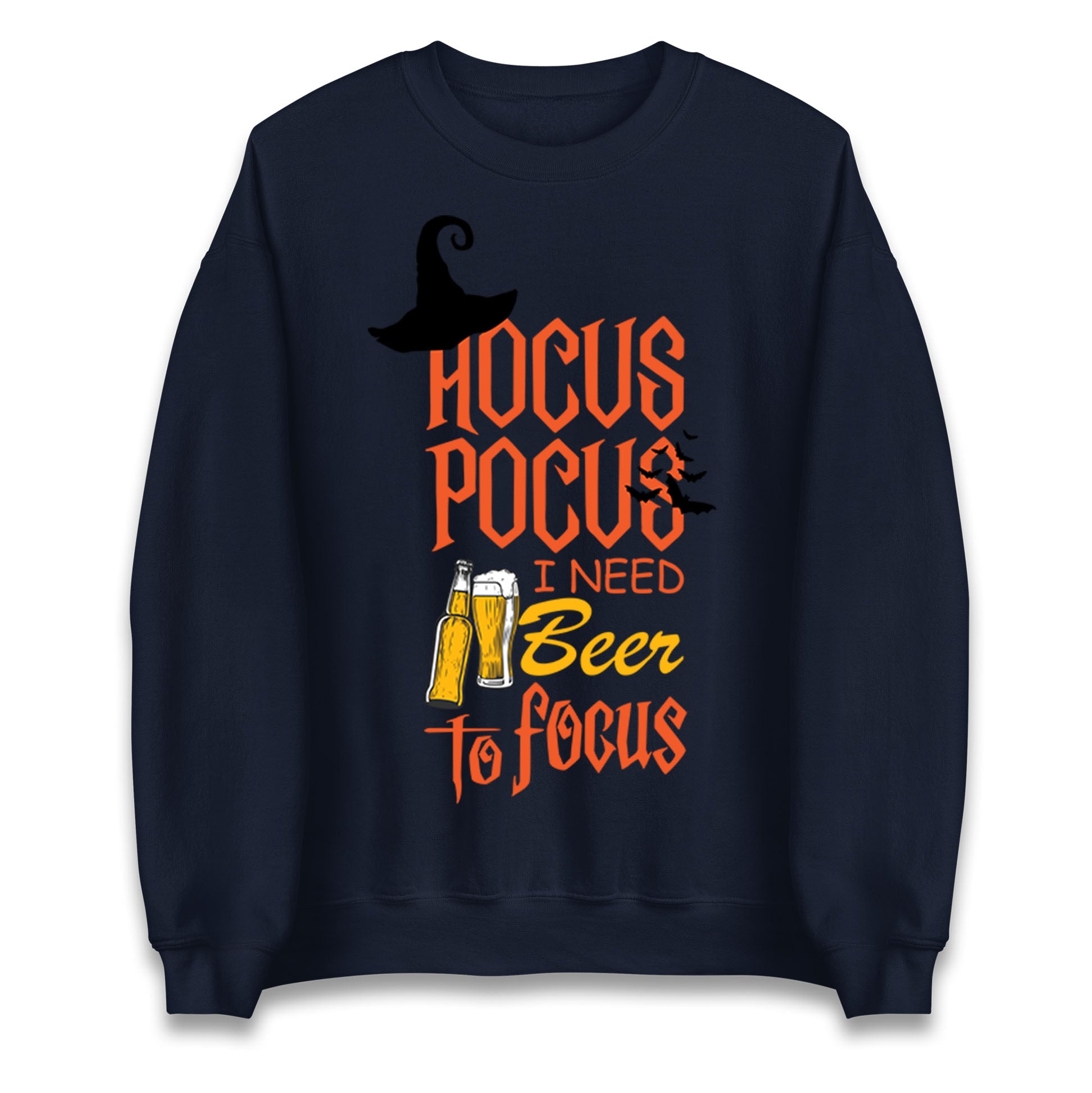 Hocus Pocus I Need Beer To Focus Halloween Sweatshirt
