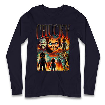 Chucky Doll Halloween Bootleg Long Sleeve T Shirt