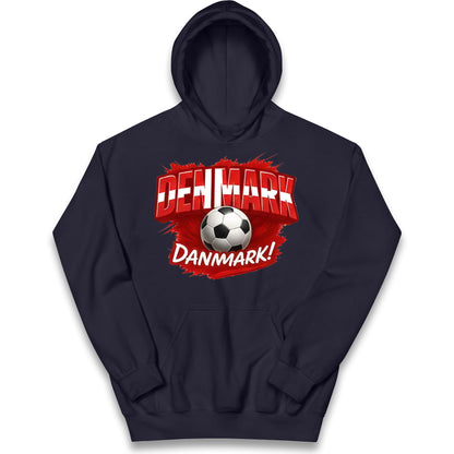 Denmark Retro World Cup Kids Hoodie