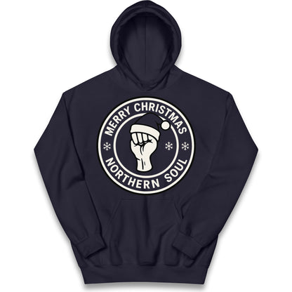 Merry Christmas Northern Soul Kids Hoodie