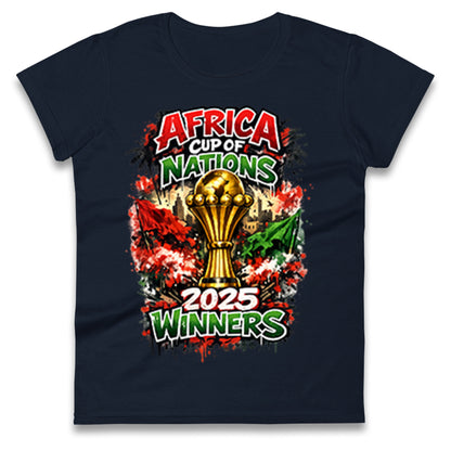 Morocco Africa Cup Of Nations Winners 2025 Ladies T Shirt