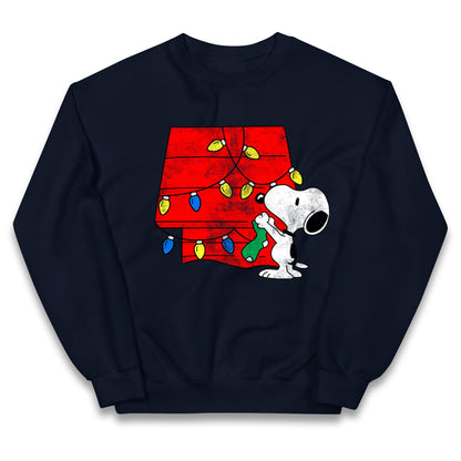snoopy lighting house christmas jumper