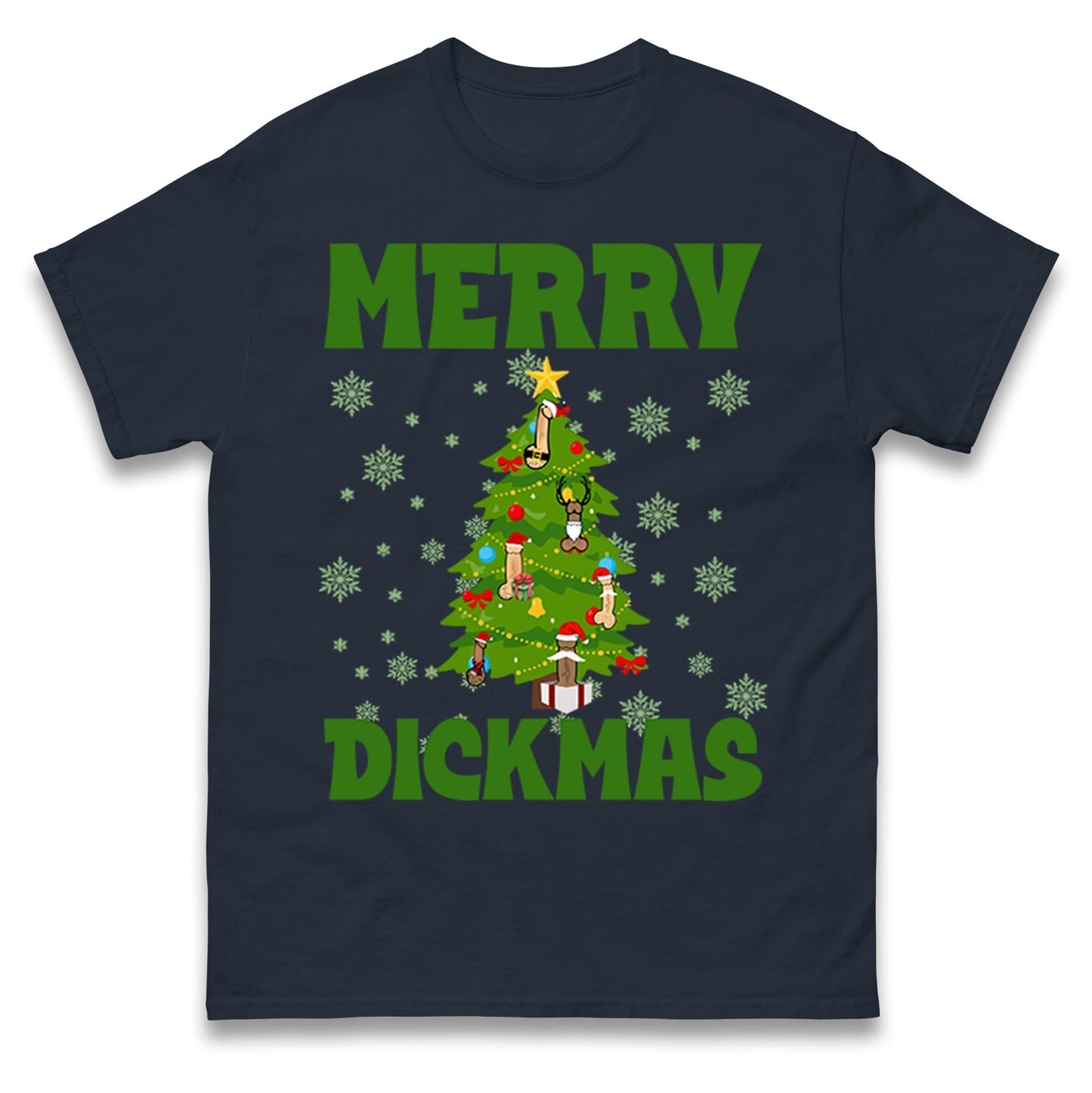Merry Dickmas Funny Christmas T Shirt