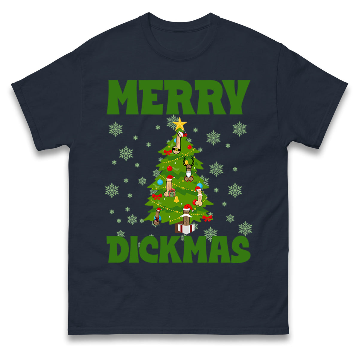 Merry Dickmas Funny Christmas T Shirt