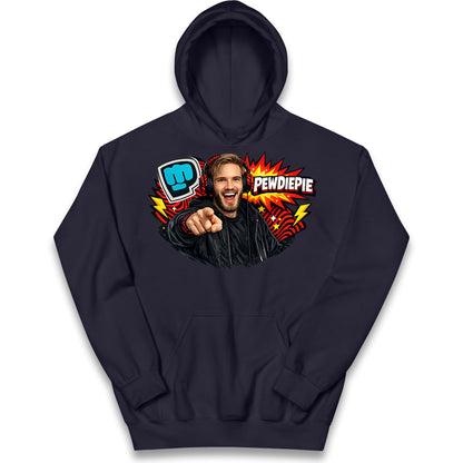 PewDiePie YouTuber Kids Hoodie