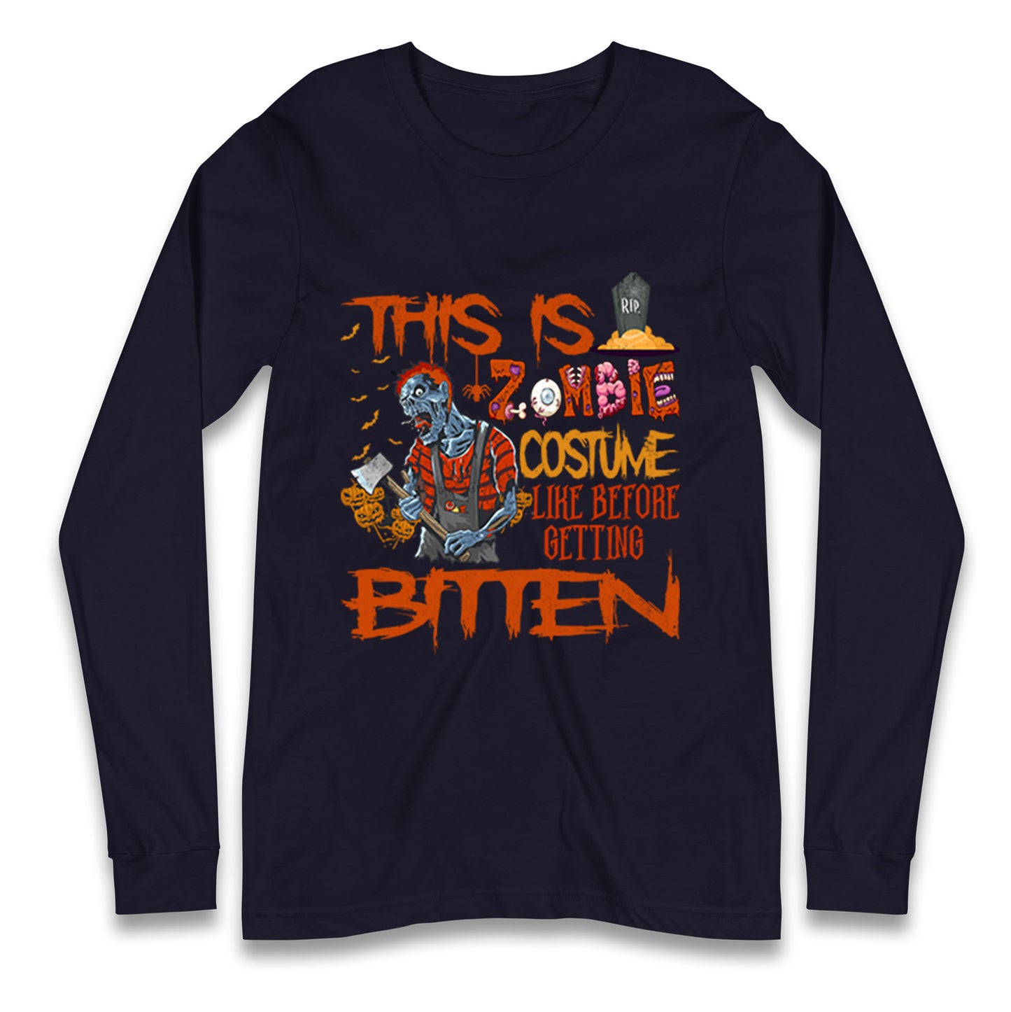 Zombie Costume Halloween T Shirt
