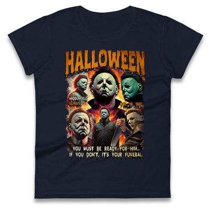 Michael Myers Horror Halloween Bootleg Womens T Shirt