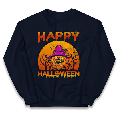 Happy Halloween Pumpkin Witch  Jumper
