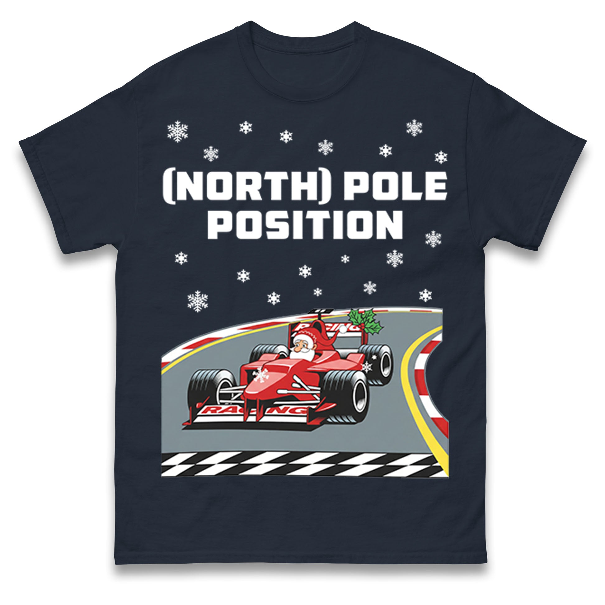 Santa North Pole Position F1 Christmas T Shirt