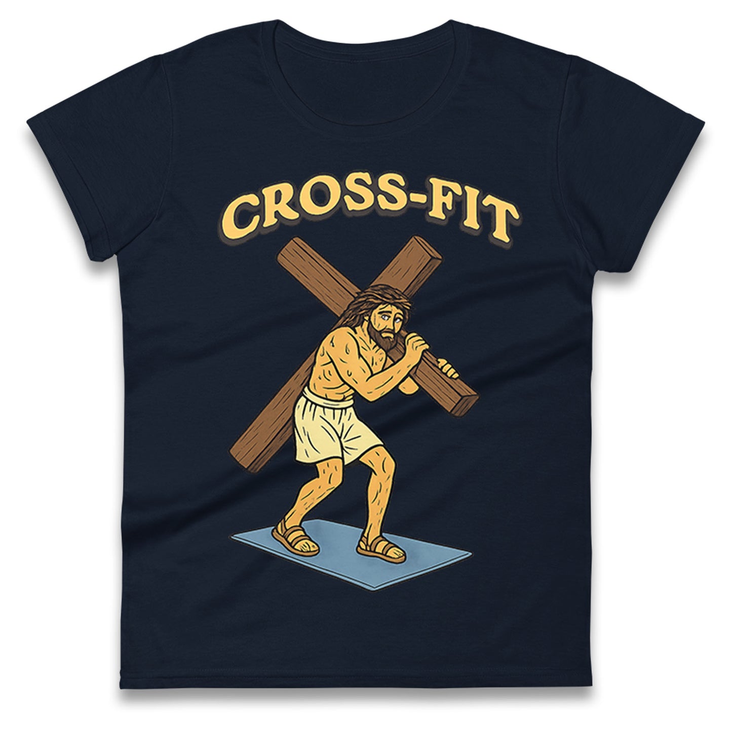 Jesus Cross Fit Ladies T Shirt