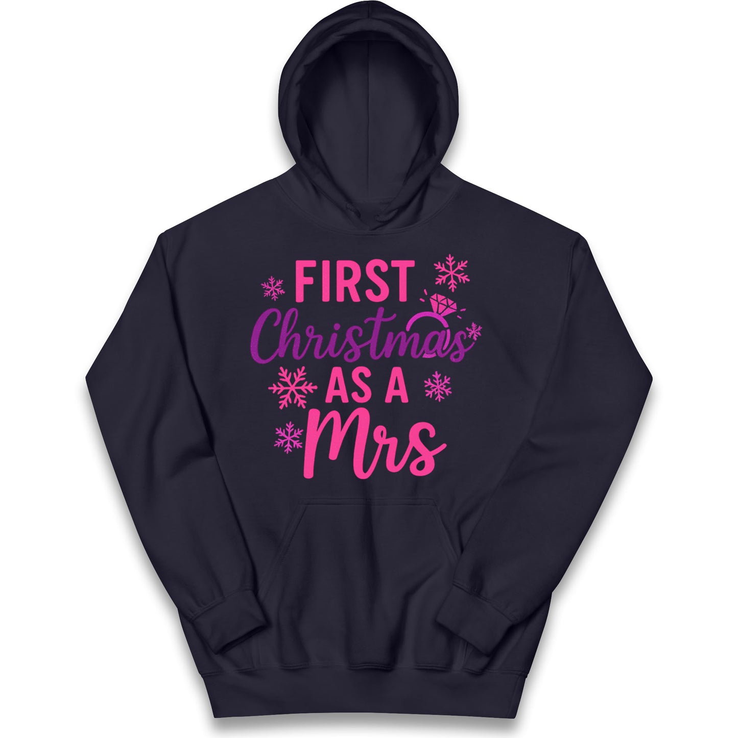 First Christmas As A Mrs Kids Hoodie