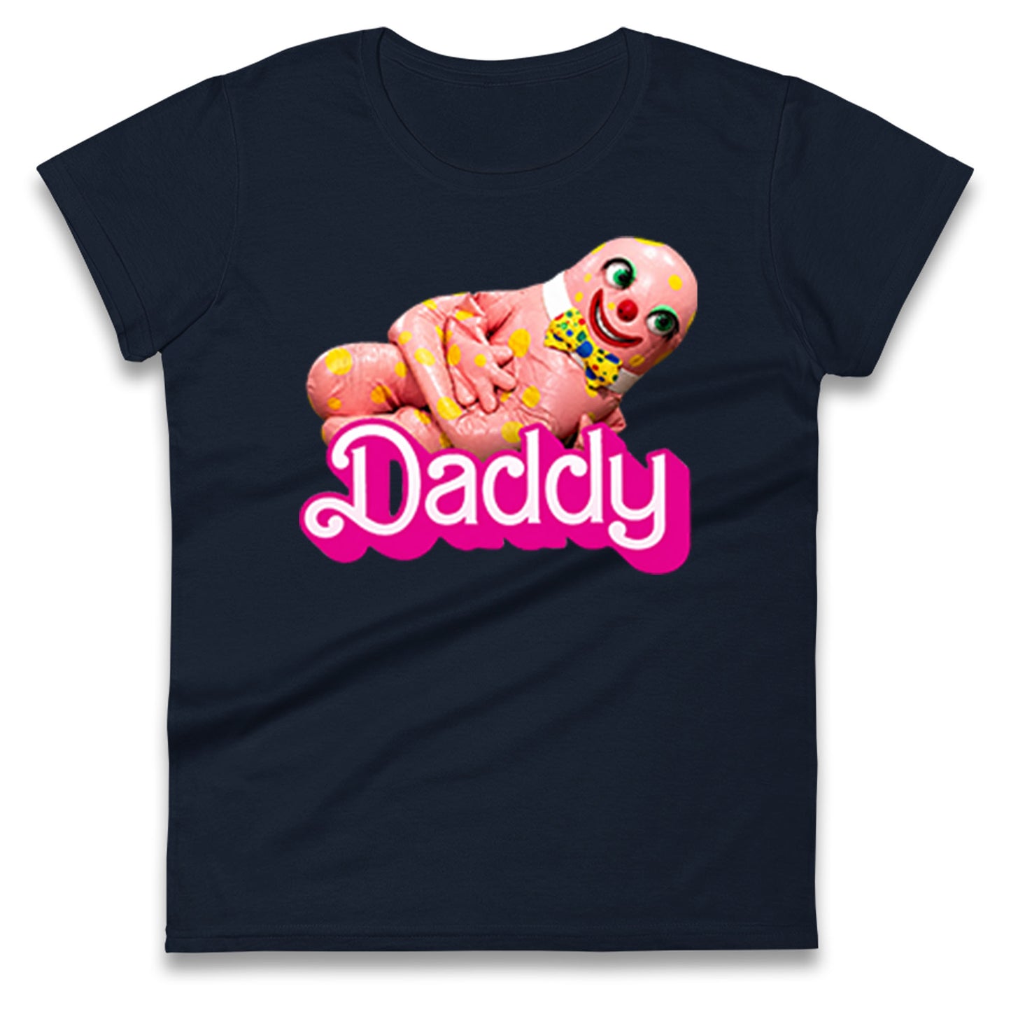 Funny Mr Blobby Daddy 90s Retro Ladies T Shirt