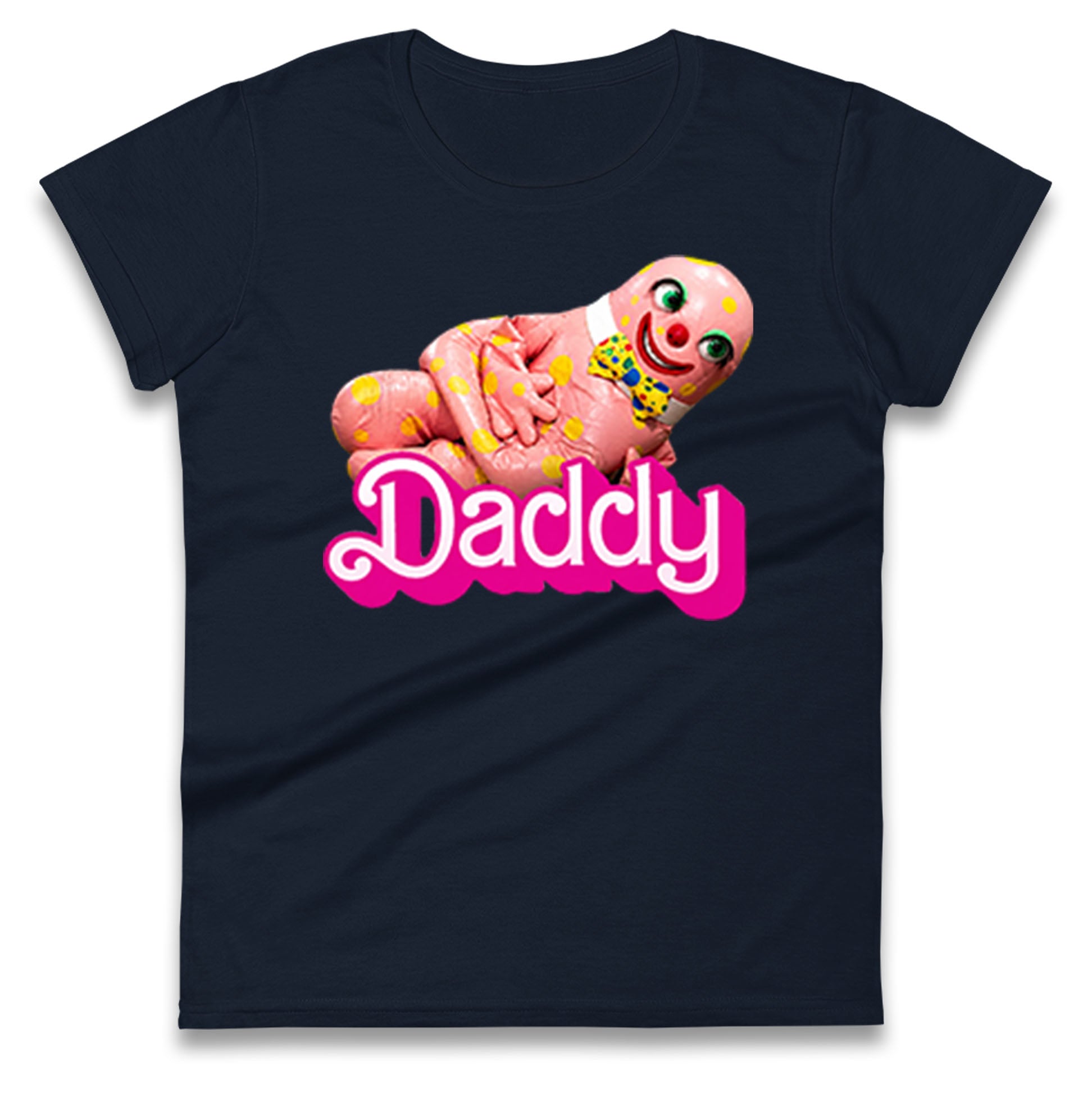 Funny Mr Blobby Daddy 90s Retro Ladies T Shirt