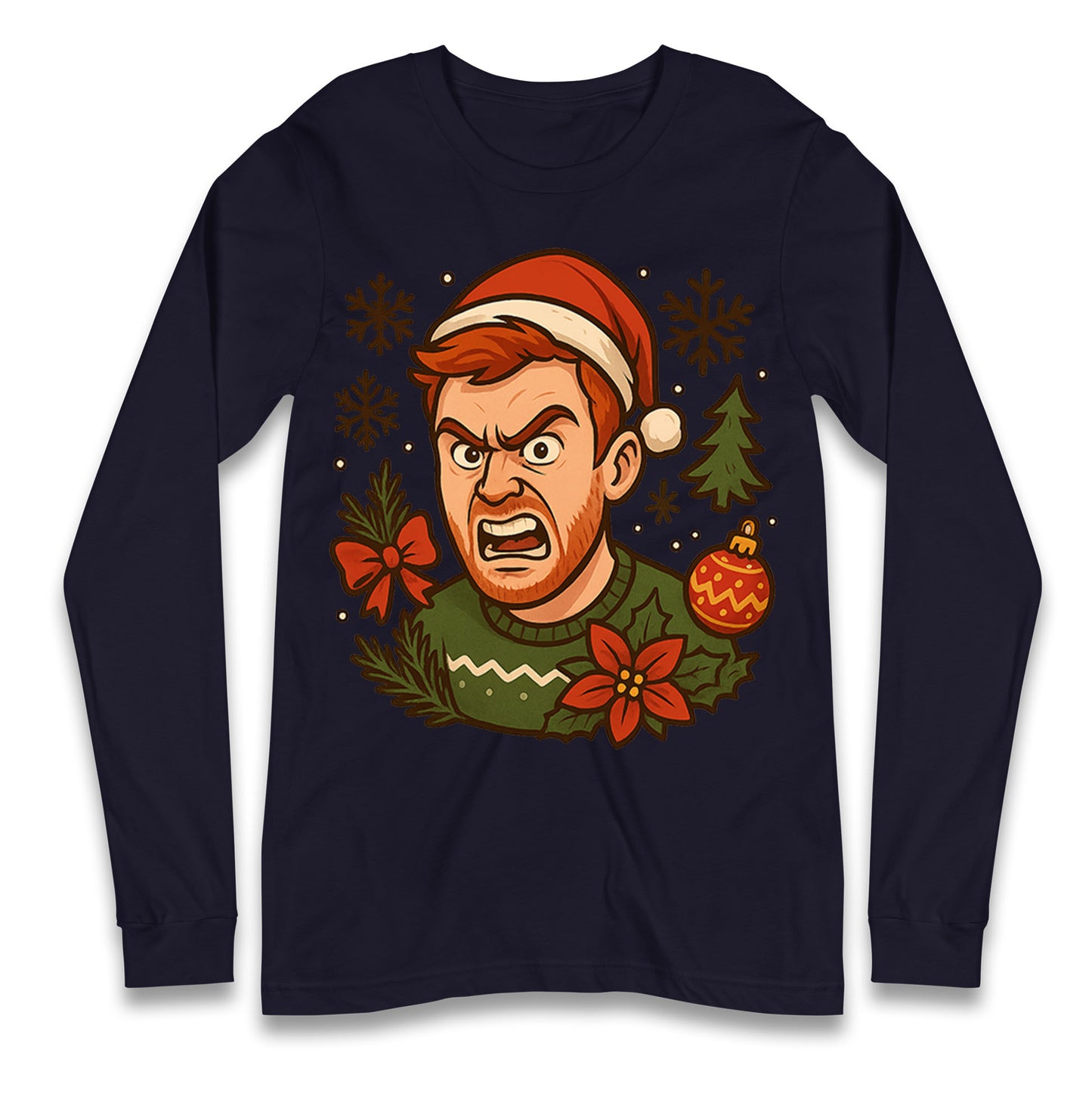 Angry Ginge Christmas Longsleeve T Shirt