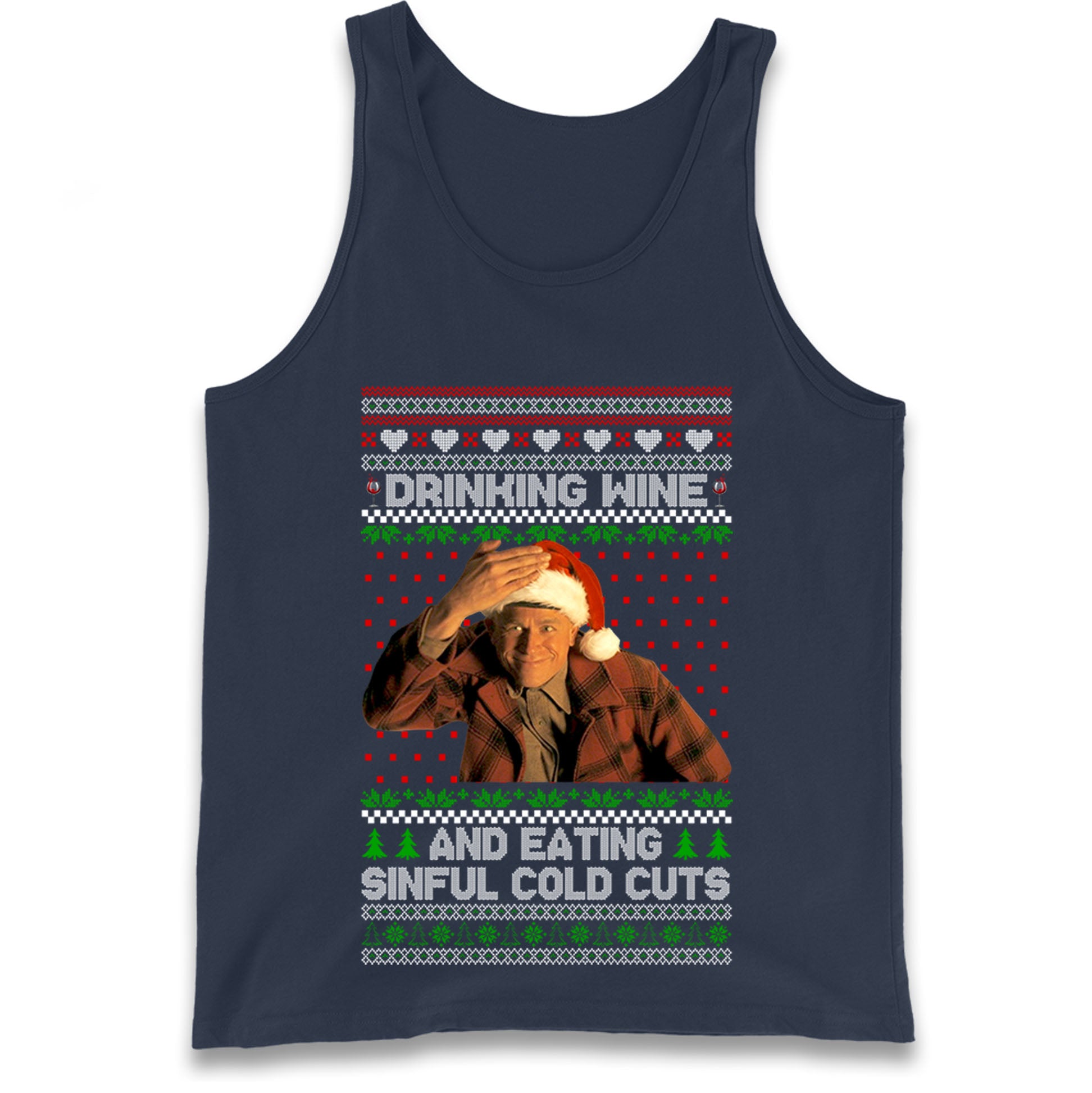 Ed Gein Wine Christmas Tank Top