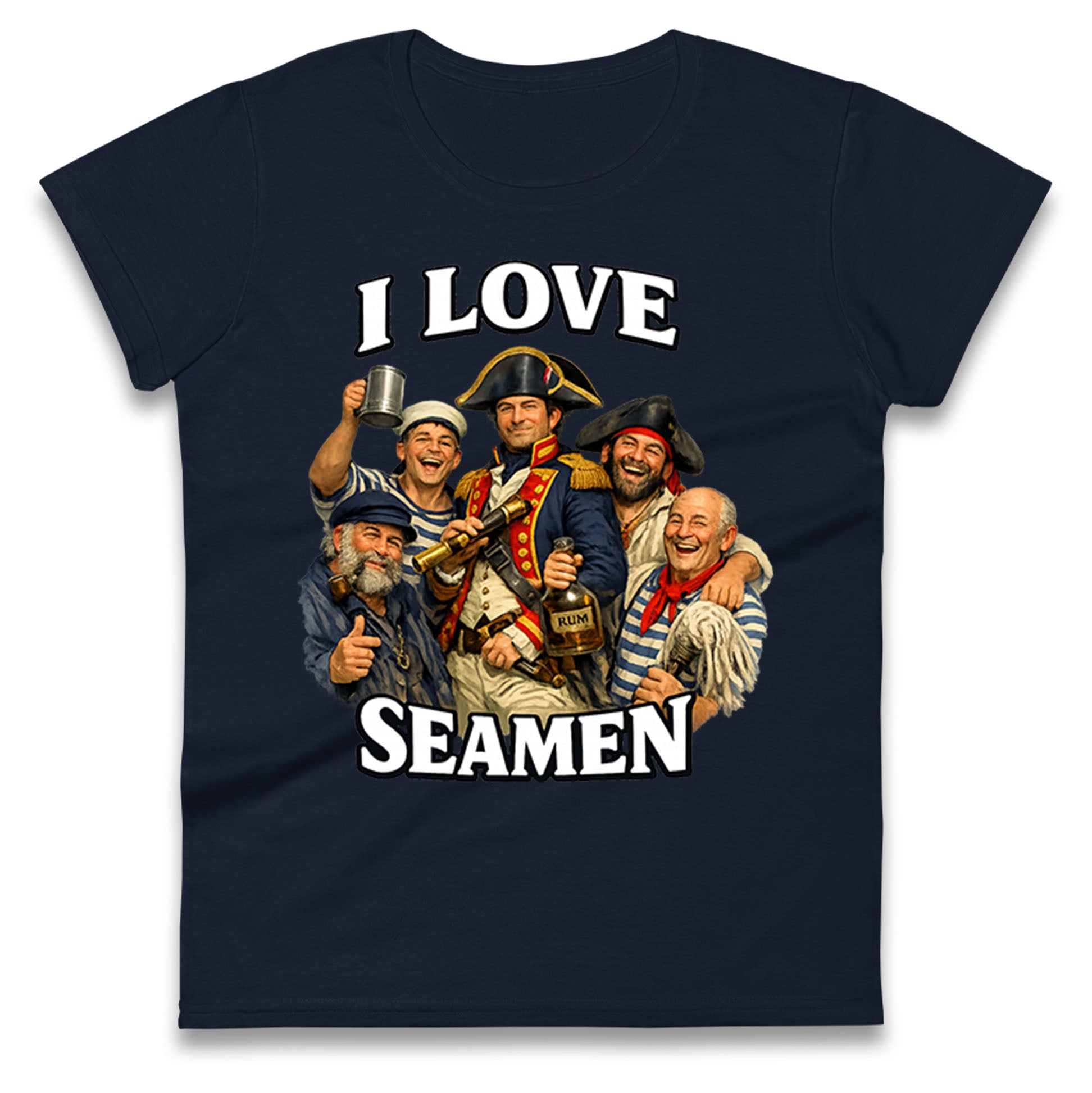 I Love Seamen Funny Cringe Meme Offensive  Ladies T Shirt