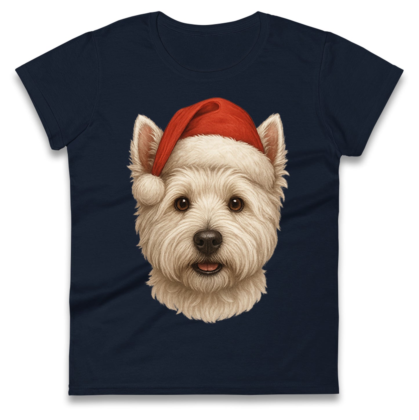 West Highland White Terrier Christmas Ladies T Shirt 