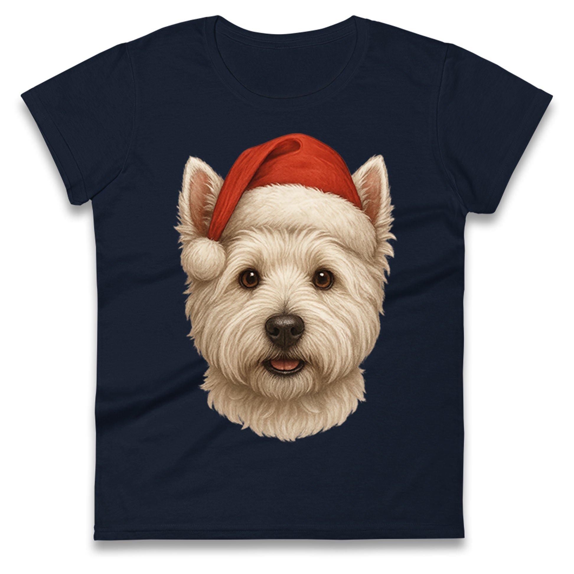 West Highland White Terrier Christmas Ladies T Shirt 
