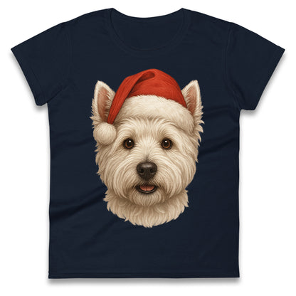 West Highland White Terrier Christmas Ladies T Shirt 