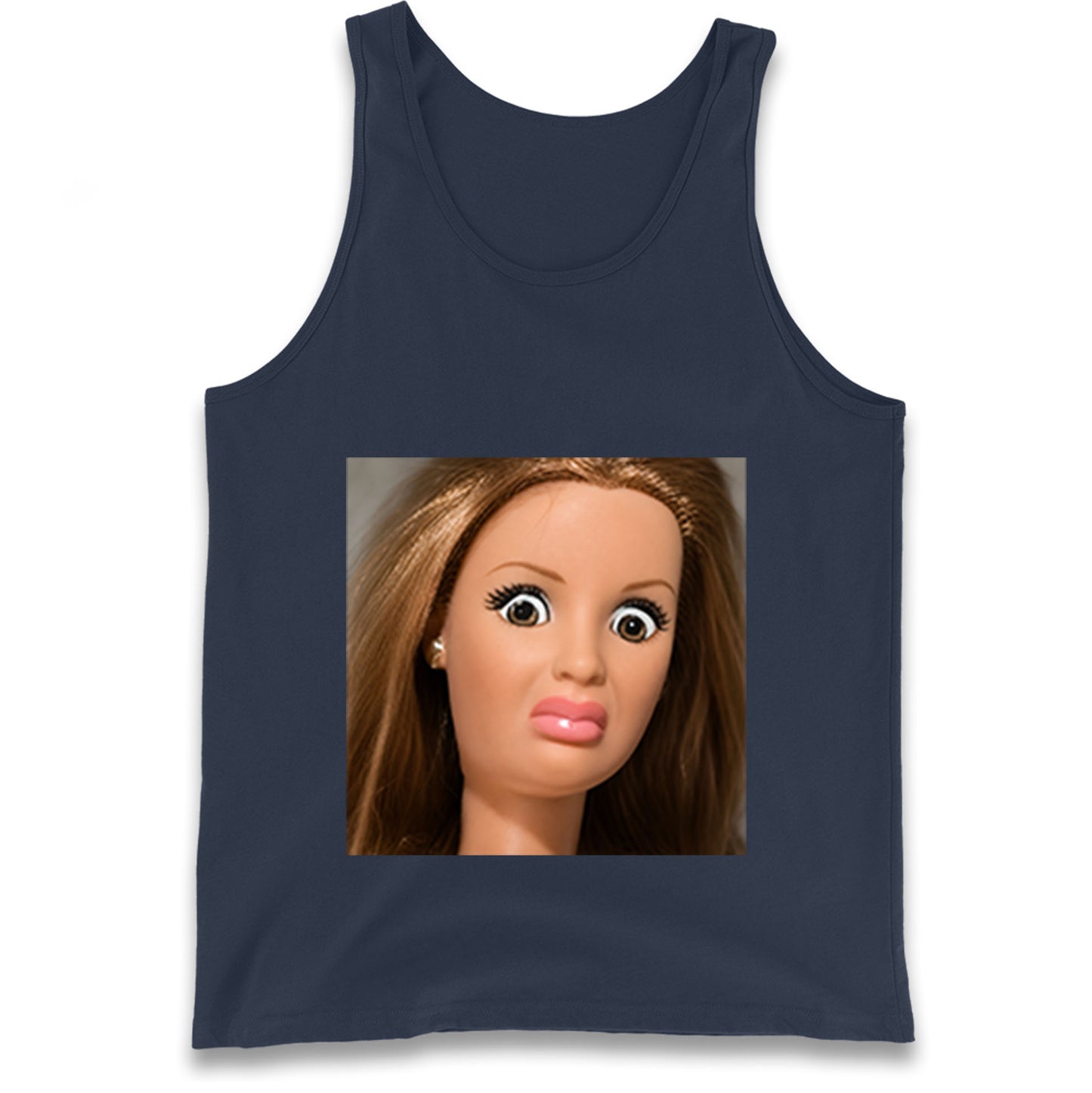 Distressed Doll Face Meme Tank Top
