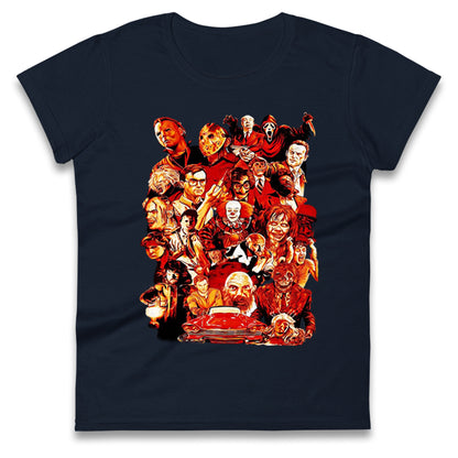 Horror Characters Halloween Womens t shirts