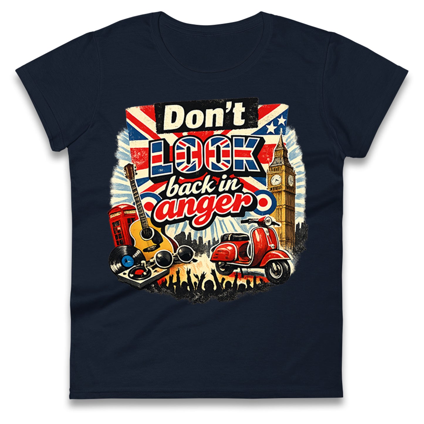 Don't Look Back In Anger Ladies T Shirt