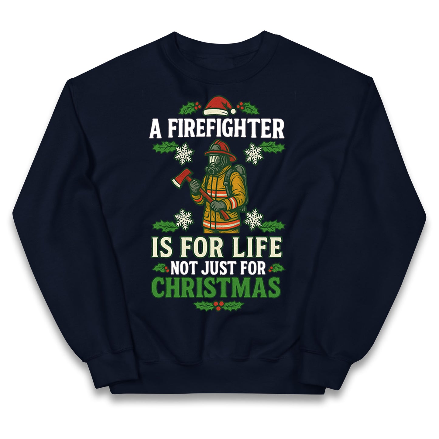 Firefighter Christmas Kids Jumper