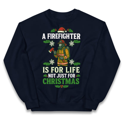 Firefighter Christmas Kids Jumper