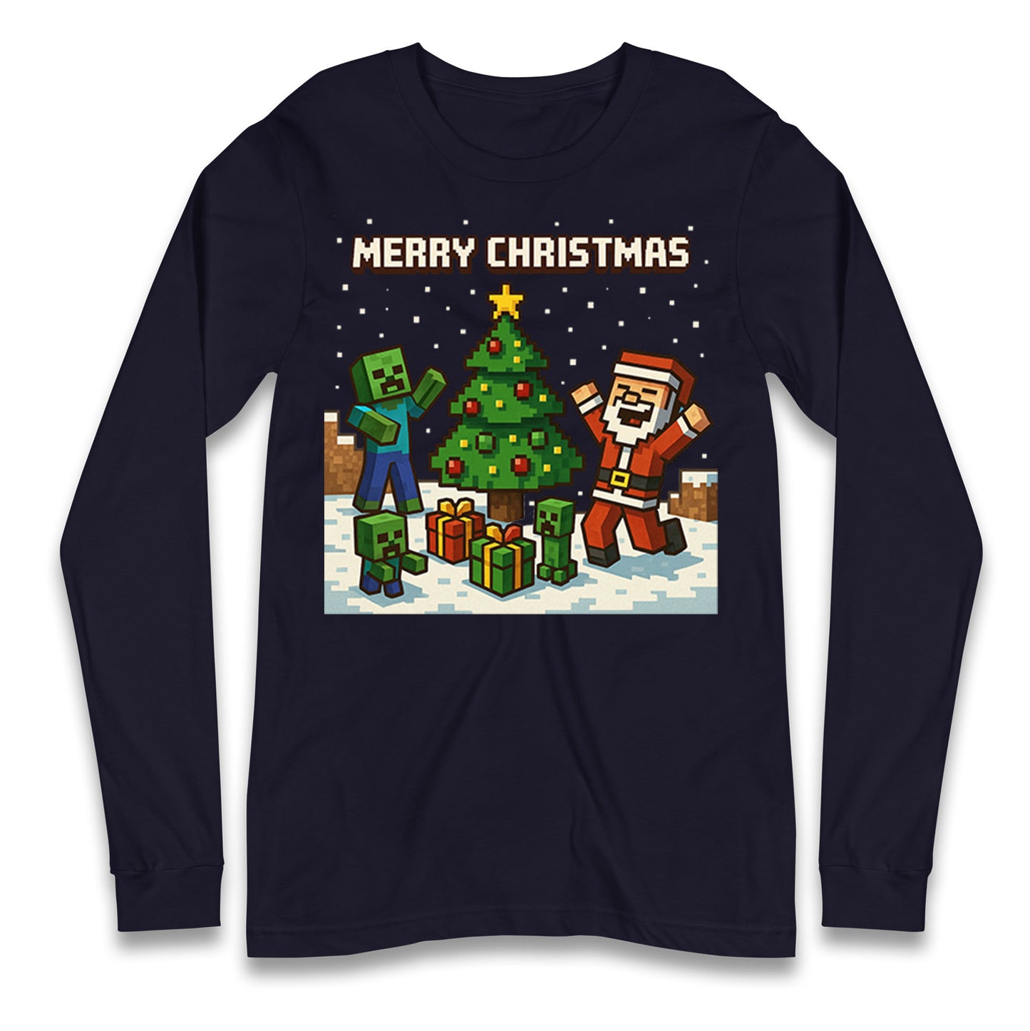 Minecraft Christmas Longsleeve T Shirt
