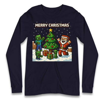 Minecraft Christmas Longsleeve T Shirt