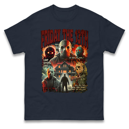 Jason voorhees Friday The 13th horror Halloween Bootleg T Shirt