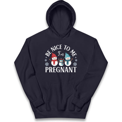 Pregnant At Christmas Kids Hoodie