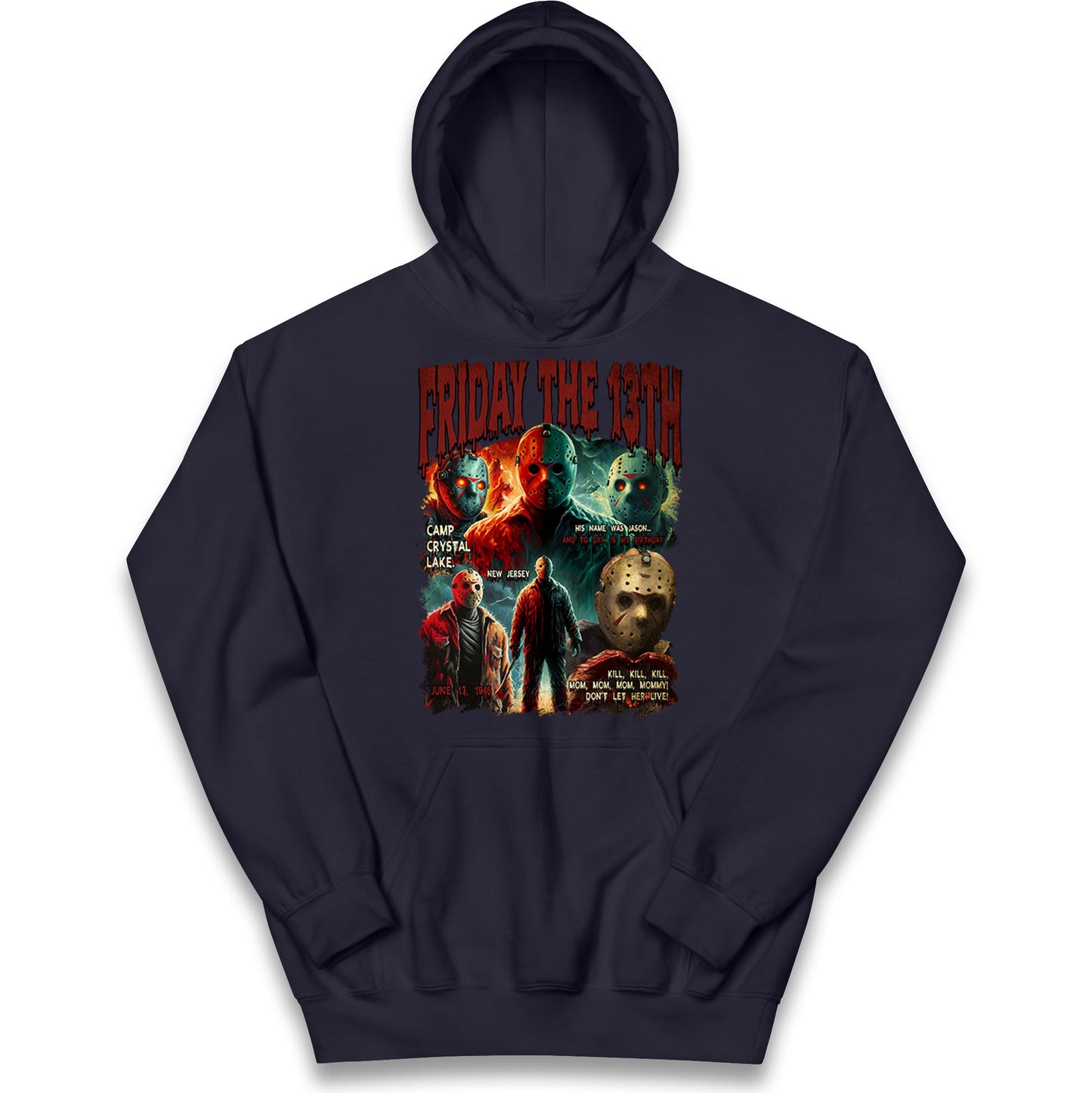 Jason voorhees Friday The 13th Halloween Bootleg Kids Hoodie