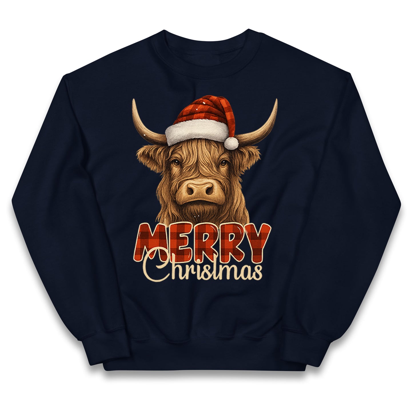 Highland Cow Christmas Kids Jumper