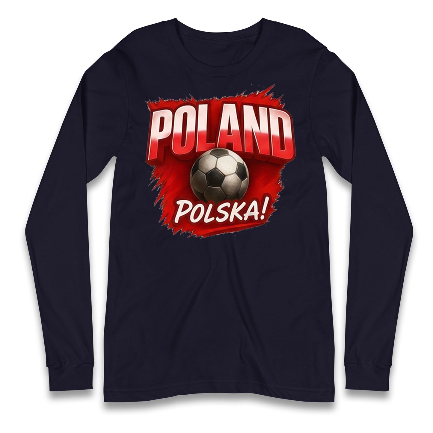 Poland Retro World Cup Longsleeve T Shirt