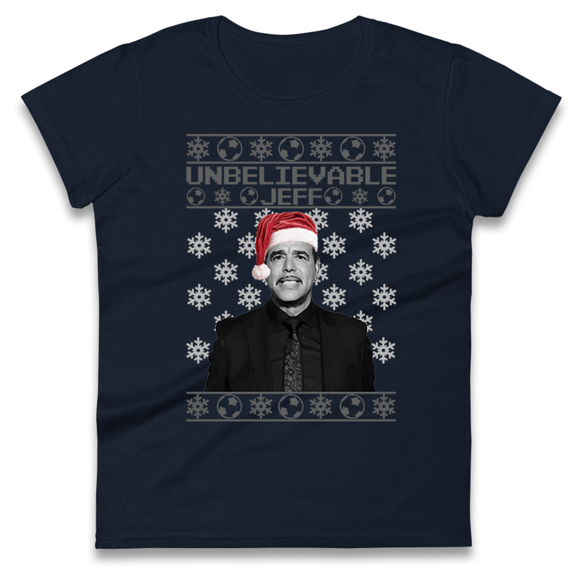 chris kamara christmas womens t shirt