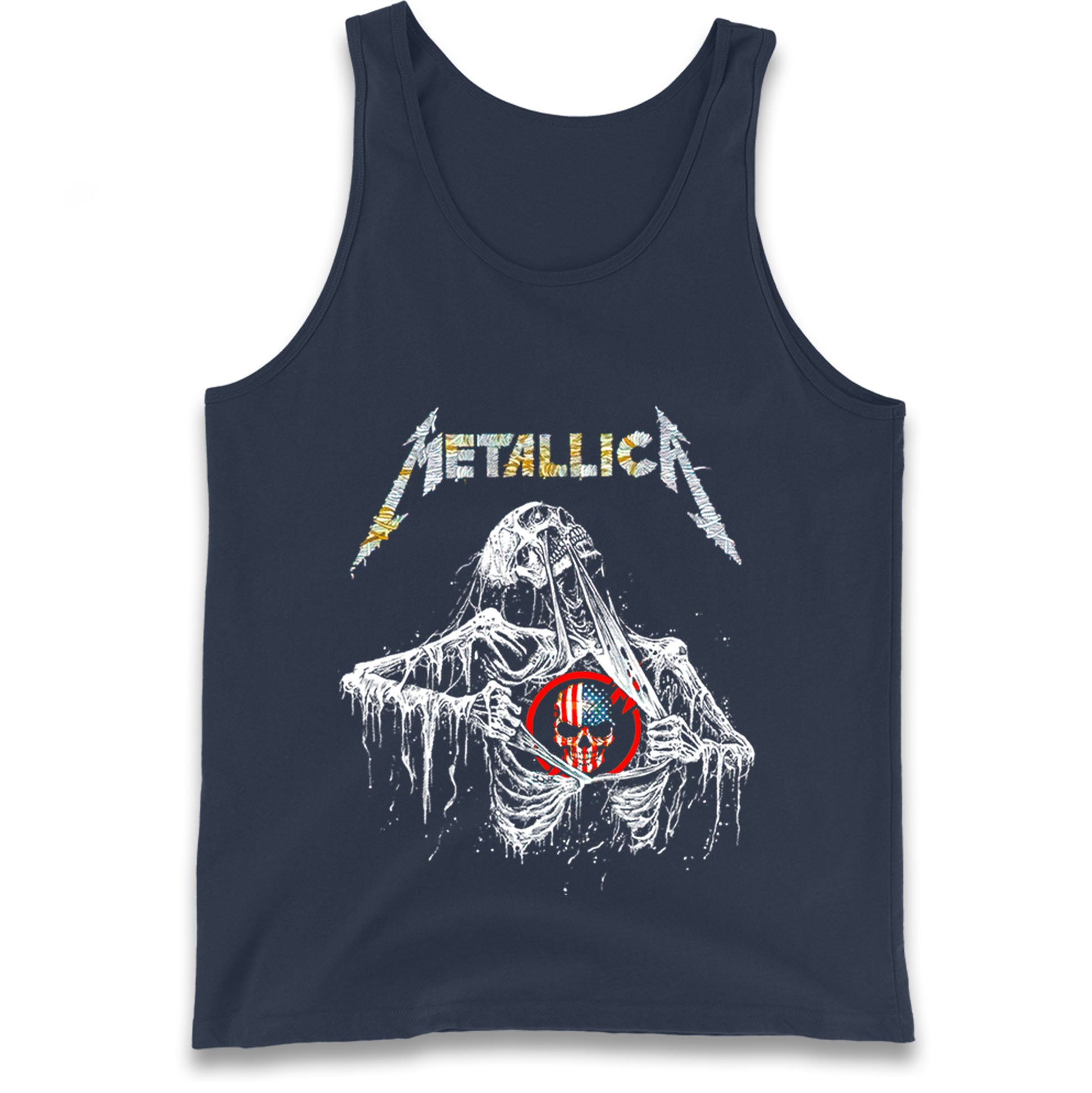 Metallica USA Skull Tank Top