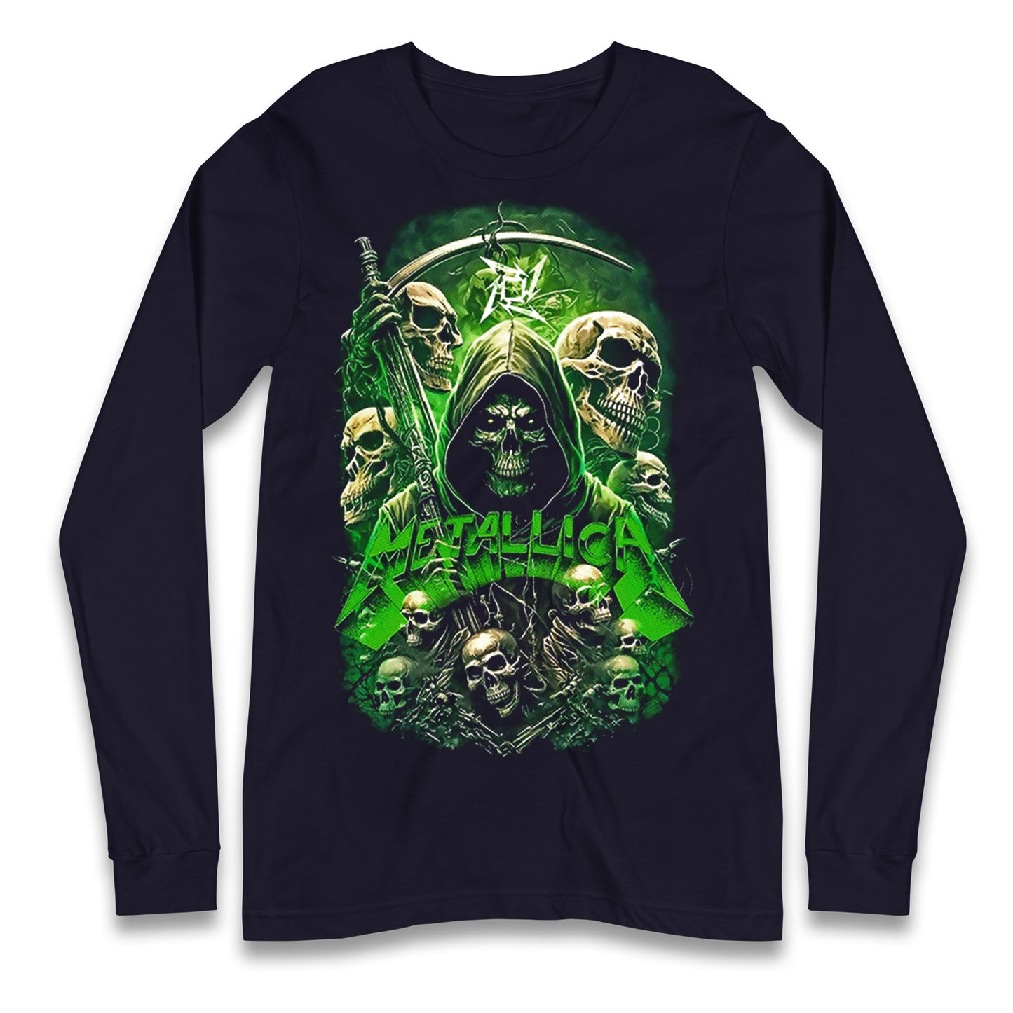 Metallica Green Skulls Longsleeve T Shirt