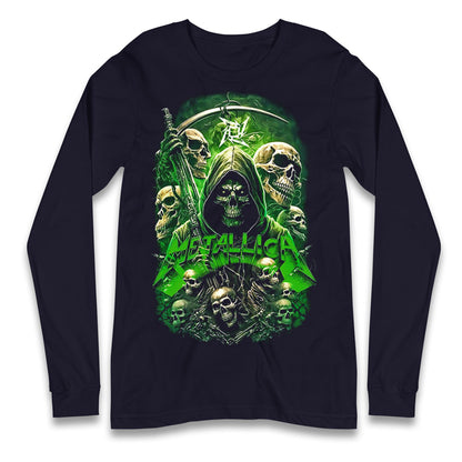 Metallica Green Skulls Longsleeve T Shirt