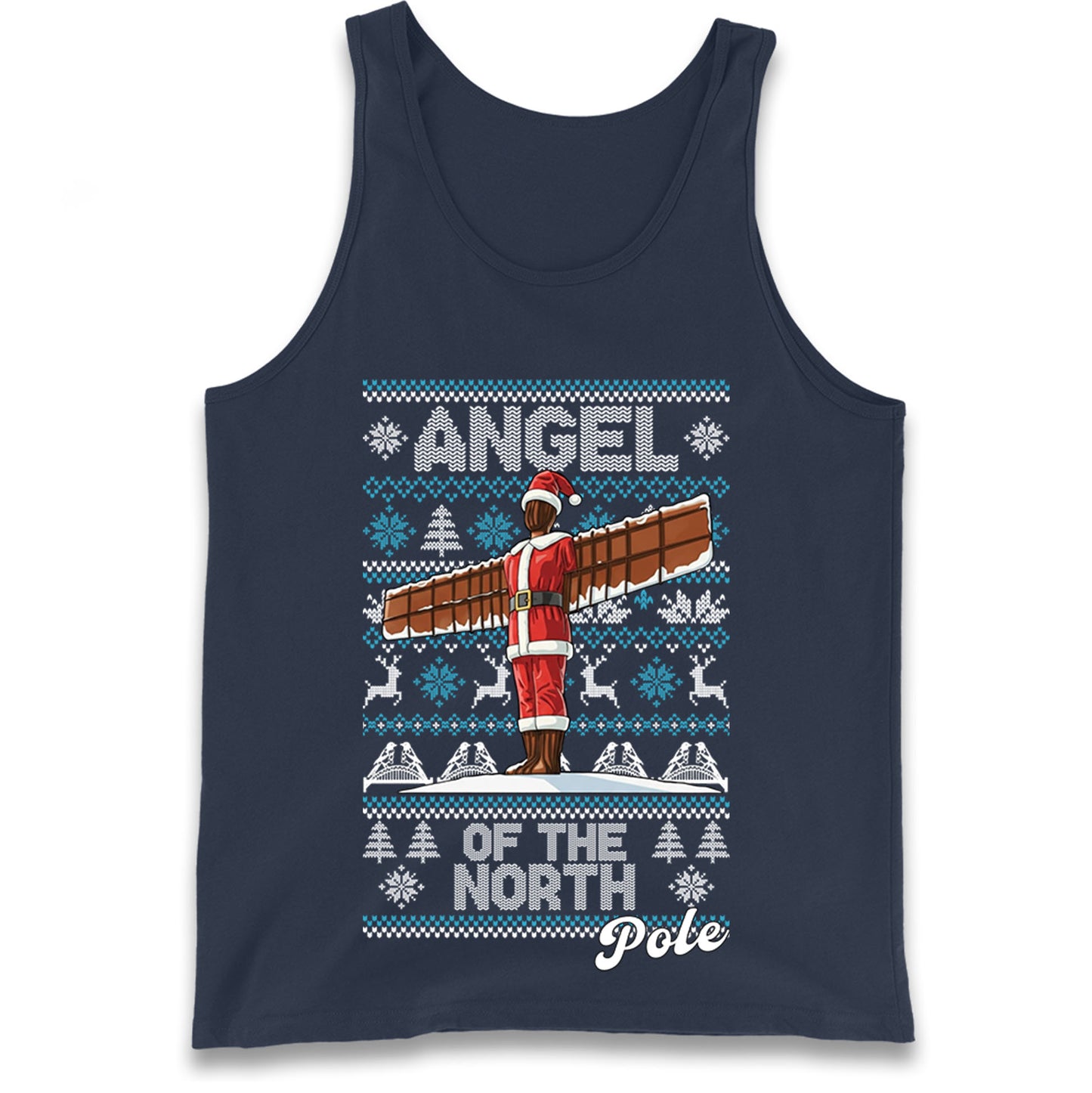Angel Of The North Pole Christmas Tank Top