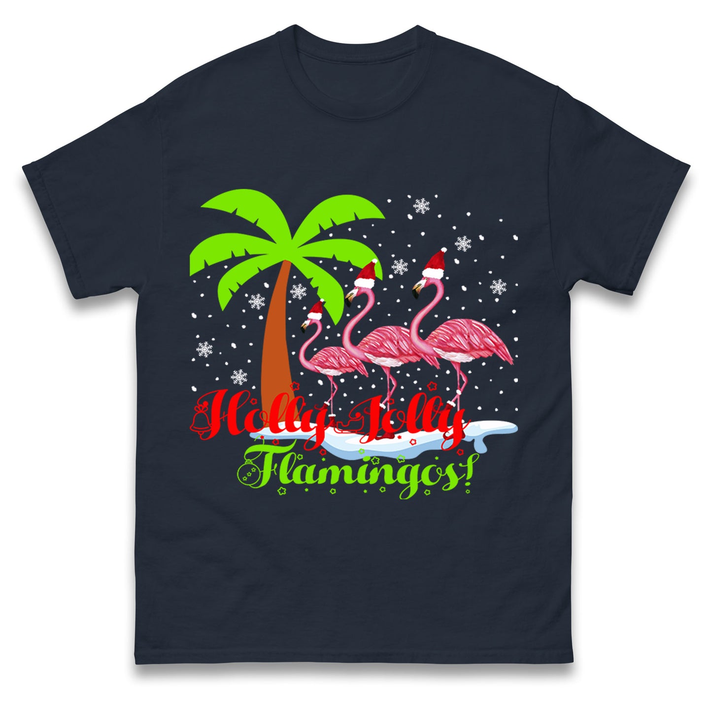 Holly Jolly Flamingos Christmas t shirt