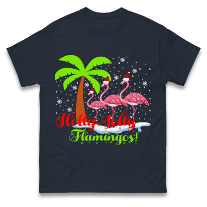 Holly Jolly Flamingos Christmas t shirt