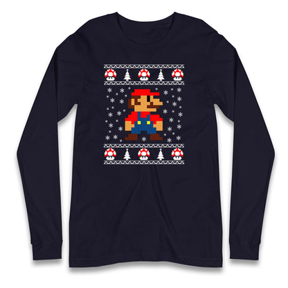 super mario christmas long sleeve t shirt