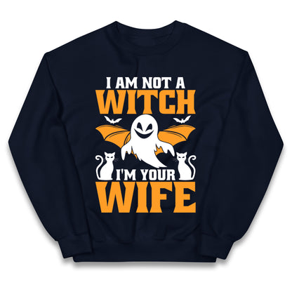 Im Not A Witch Im Your Wife Halloween Jumper

