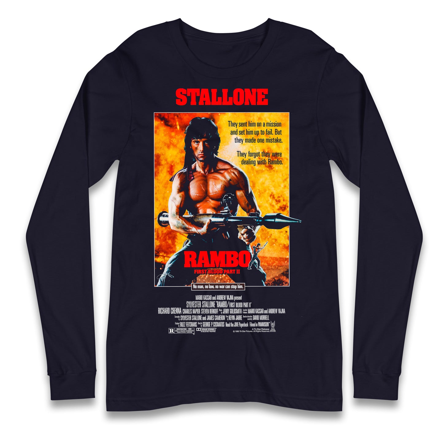 Rambo Movies Longsleeve T Shirt 