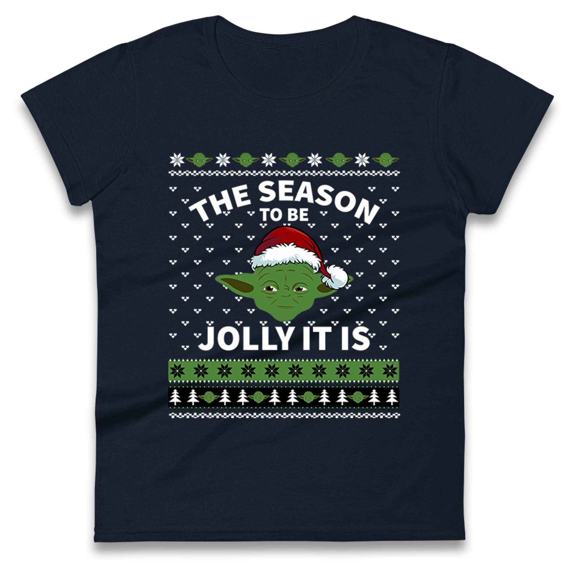 Yoda Christmas Ladies T Shirt