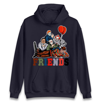 Horror Vintage Characters Friends Halloween Hoodie
