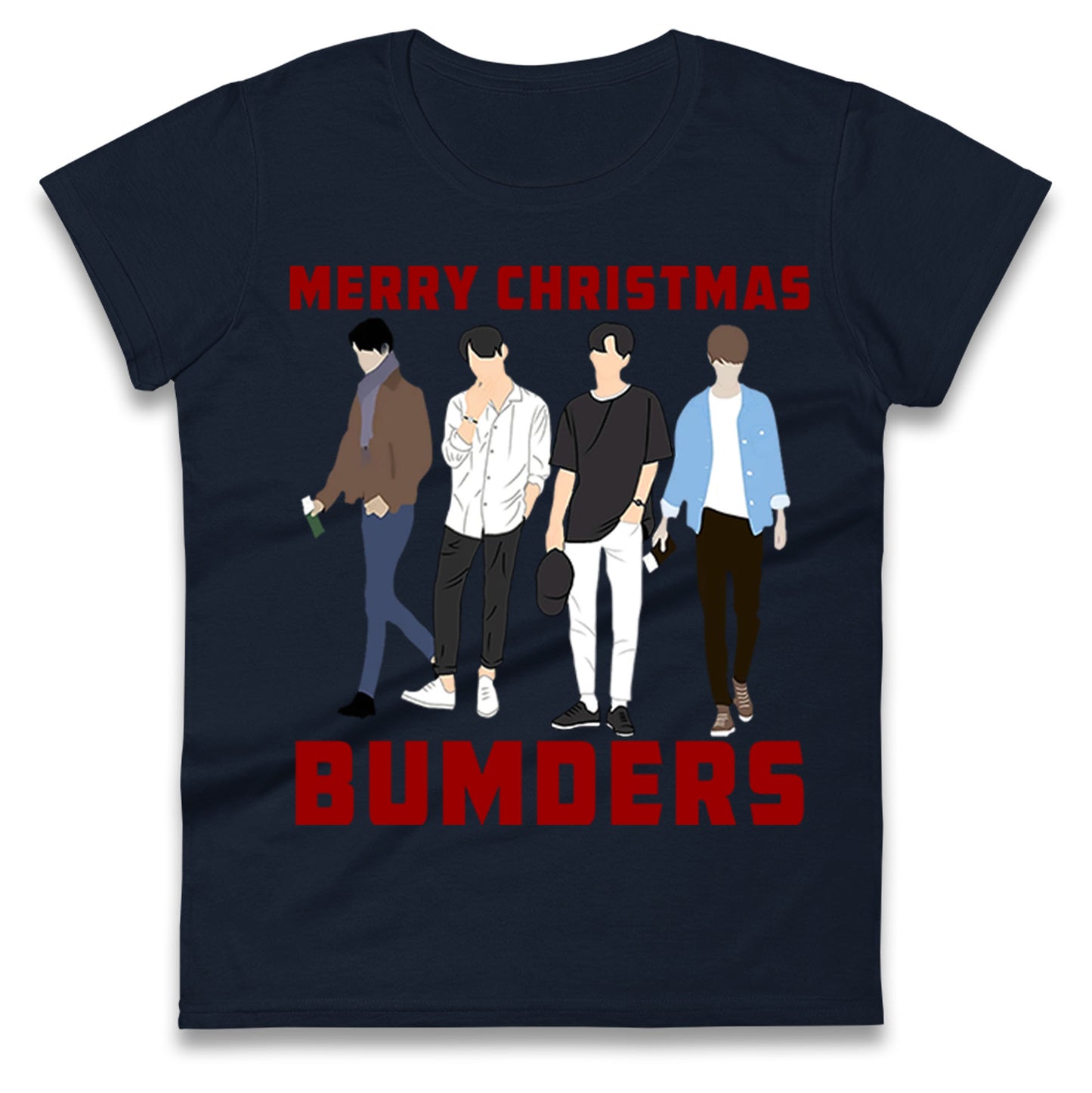 Merry Christmas Bumders The Inbetweeners Womens t shirt