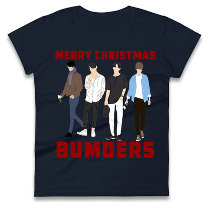 Merry Christmas Bumders The Inbetweeners Womens t shirt
