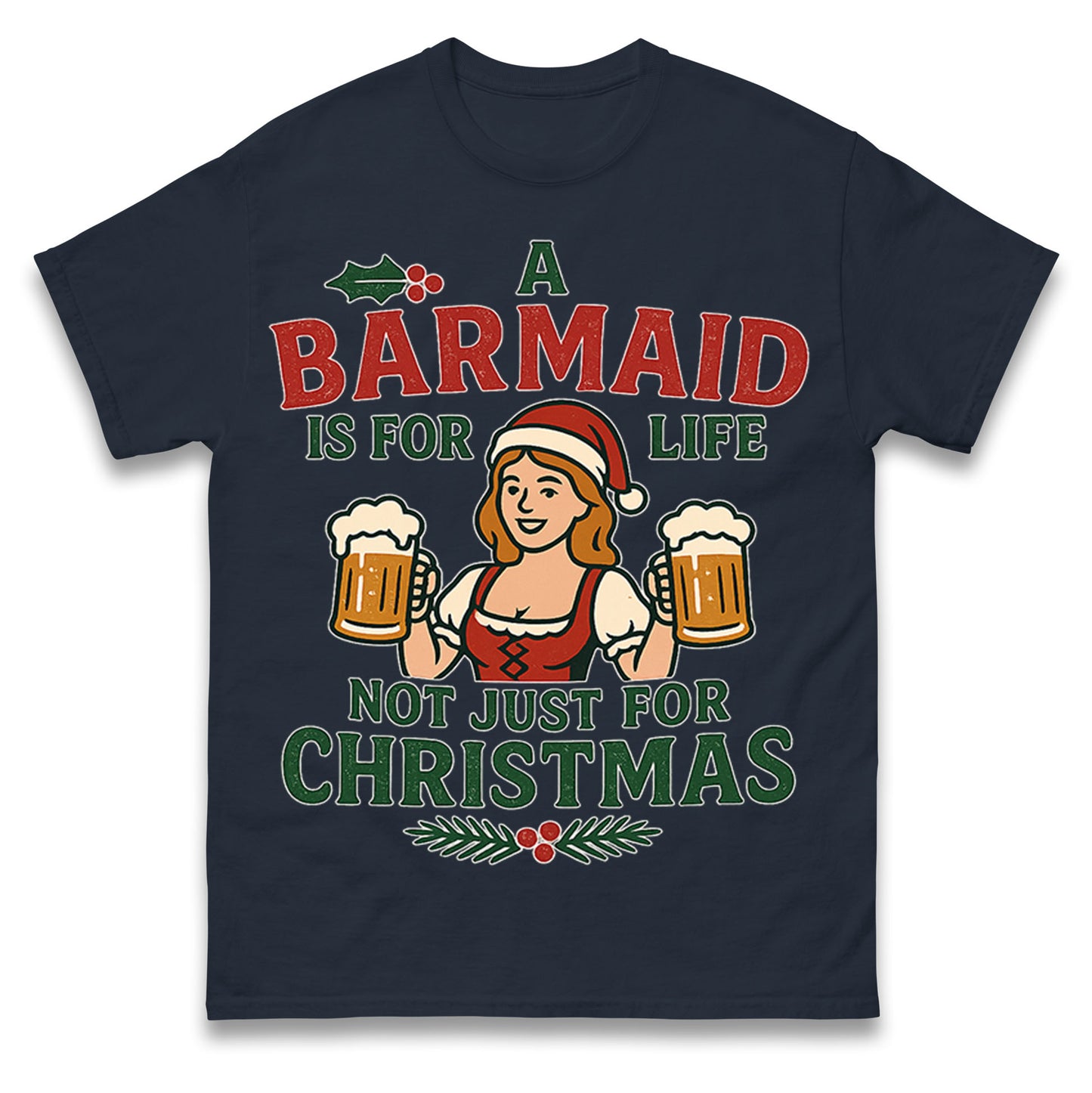 Barmaid Xmas T Shirt